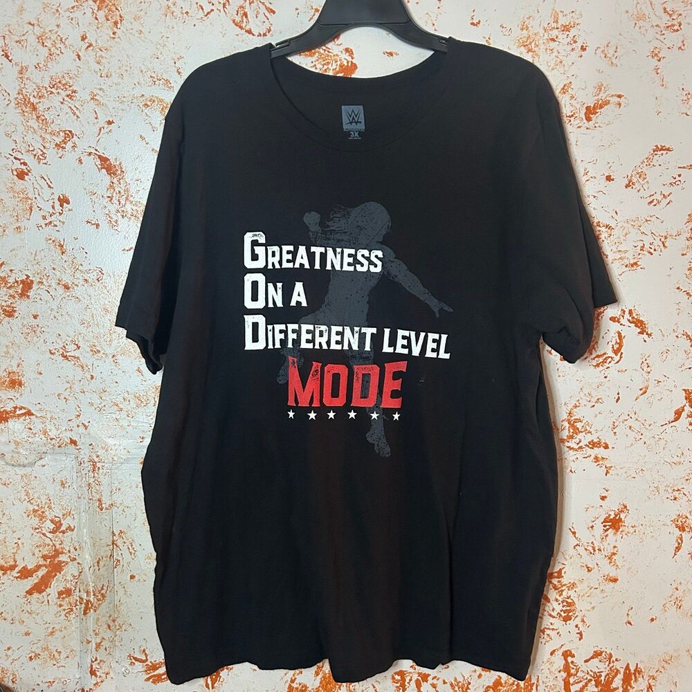 WWE Roman Reigns God Mode T Shirt 3X Black Wrestling Graphic Tee